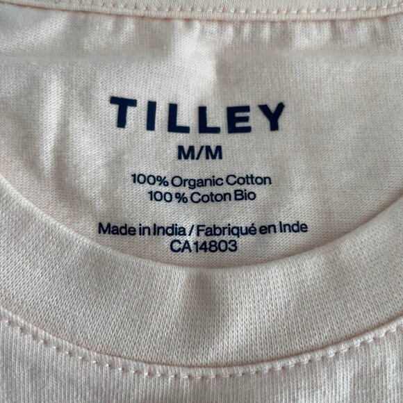 Tilley SS Casual Boyfriend Cut 100% Organic Cotton Tee Shirt Pink/Rose Sz M NIB - Picture 5 of 8